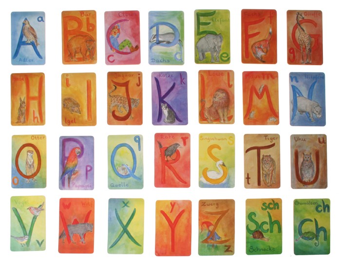 BioKinder | Alphabet Karten Großbuchstaben 48 Blatt Grimm's
