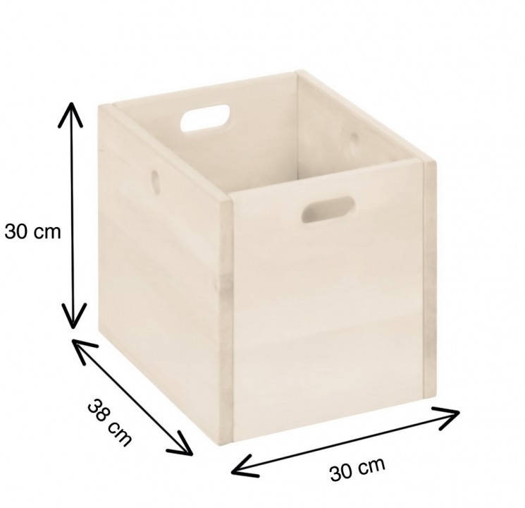 Lara Ordnungskiste 30x38x30 cm Kiefer weiss lasie_2